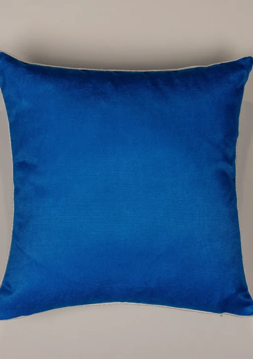 Çini At Lacivert Düz Renk Kırlent Kılıfı