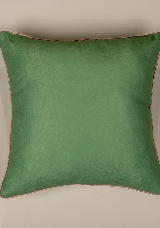 Pastel At Desen Yeşili Kırlent Kılıfı