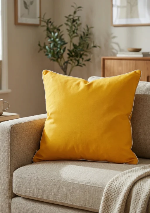 Etro Çiçek Sarısı Kırlent Kılıfı