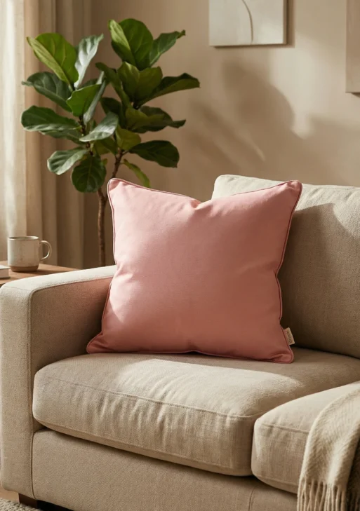 Toz Pembe Kırlent Kılıfı