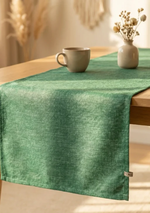 Yeşil Keten Görünümlü Runner