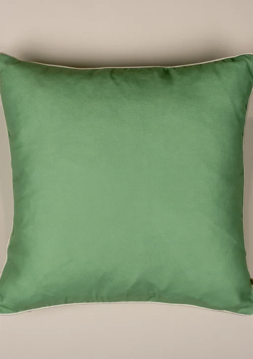 Ortanca Desen Yeşili Kırlent Kılıfı