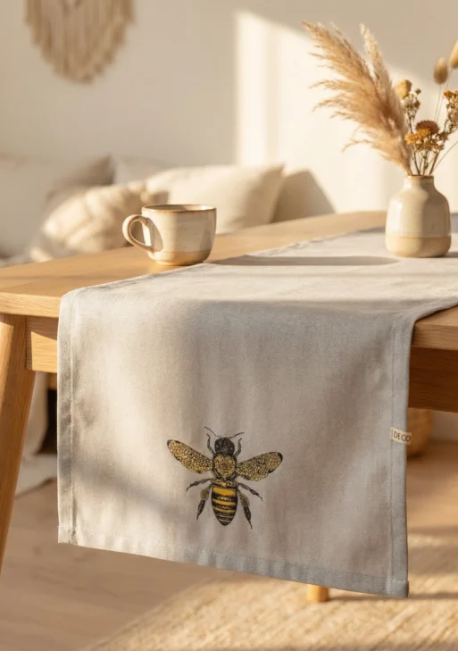 Arı Desenli Beyaz Runner