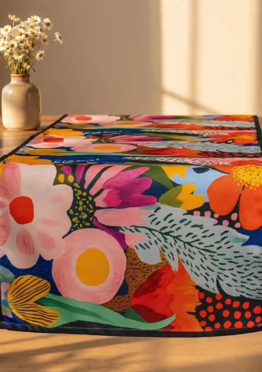 Çiçek Desenli Runner